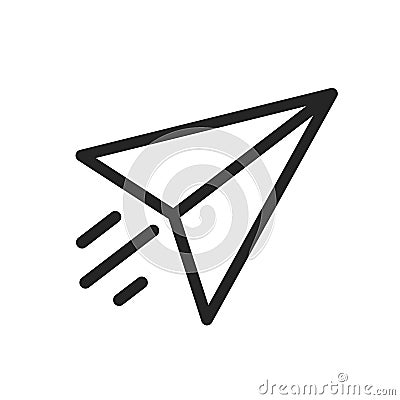Send symbol, paper airplane icon - vector Vector Illustration